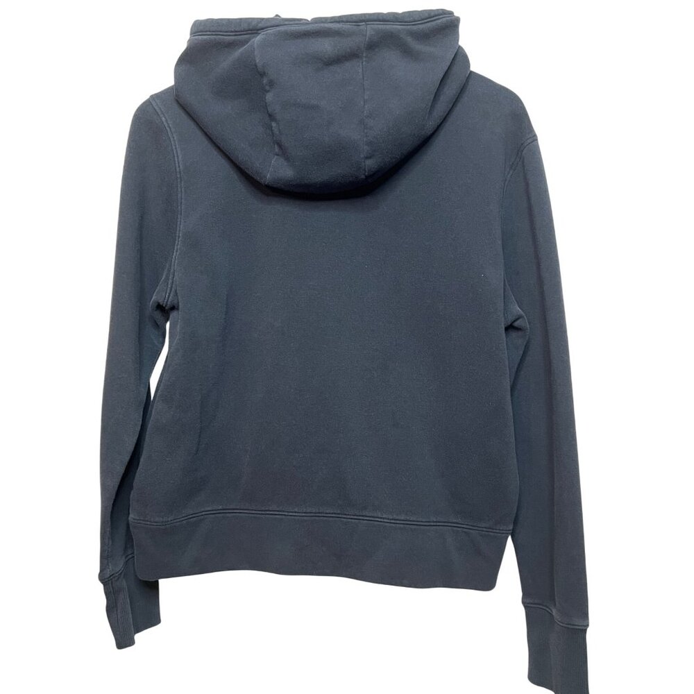 Under Armour Navy Blue Loose Fit Hoodie Sweatshirt Womens Medium Logo Spell Out - Picture 2 of 13